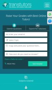 How transtutors.com looks like on a mobile device such as an iPhone.