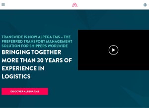 How transwide.com looks like on a tablet such as an iPad.