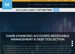 How transworldsystems.com looks like on a tablet such as an iPad.
