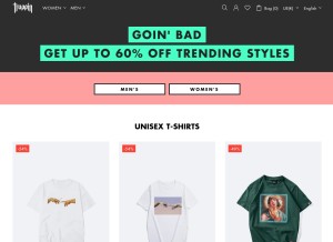 How trappin.store looks like on a tablet such as an iPad.