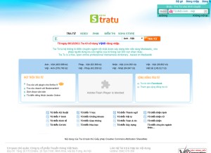 How tratu.vn looks like on a tablet such as an iPad.