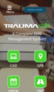 How traumasoft.com looks like on a mobile device such as an iPhone.