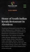 How travancorerestaurant.co.uk looks like on a mobile device such as an iPhone.
