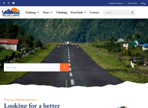 How travelagencyinnepal.com looks like on a tablet such as an iPad.