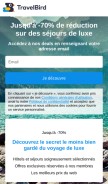 How travelbird.fr looks like on a mobile device such as an iPhone.