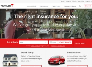 How travelers.com looks like on a tablet such as an iPad.