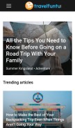 How travelfuntu.com looks like on a mobile device such as an iPhone.