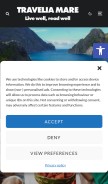 How travelia-mare.com looks like on a mobile device such as an iPhone.