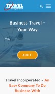 How travelinc.com looks like on a mobile device such as an iPhone.