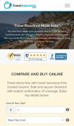 How travelinsurance.com looks like on a mobile device such as an iPhone.
