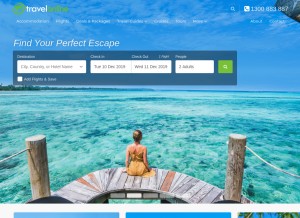 How travelonline.com looks like on a tablet such as an iPad.