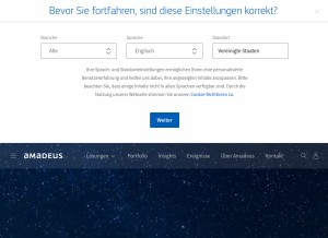 How traveltainment.eu looks like on a tablet such as an iPad.