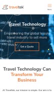 How traveltek.net looks like on a mobile device such as an iPhone.