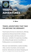 How traveltoadventures.com looks like on a mobile device such as an iPhone.