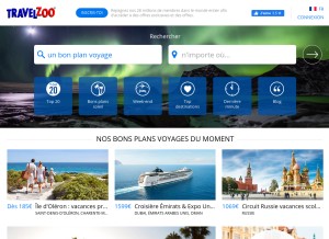 How travelzoo.com looks like on a tablet such as an iPad.