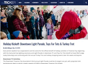 How traverseticker.com looks like on a tablet such as an iPad.