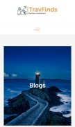 How travfinds.com looks like on a mobile device such as an iPhone.