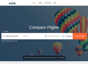 How travils.com looks like on a tablet such as an iPad.