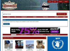 How trawlerforum.com looks like on a tablet such as an iPad.