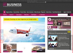 How trbusiness.com looks like on a tablet such as an iPad.
