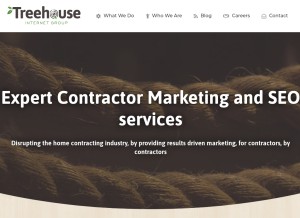 How treehouseinternetgroup.com looks like on a tablet such as an iPad.