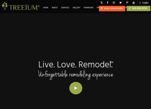 How treeium.com looks like on a tablet such as an iPad.