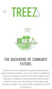 How treez.io looks like on a mobile device such as an iPhone.