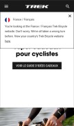 How trekbikes.com looks like on a mobile device such as an iPhone.