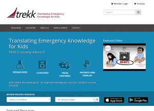 How trekk.org looks like on a tablet such as an iPad.