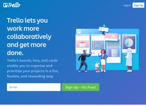 How trello.com looks like on a tablet such as an iPad.