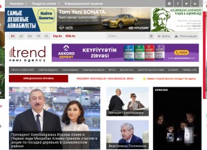 How trend.az looks like on a tablet such as an iPad.