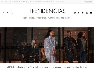 How trendencias.com looks like on a tablet such as an iPad.