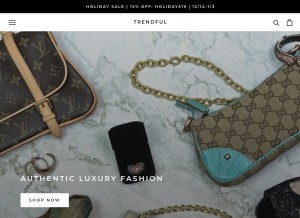 How trendfulinc.com looks like on a tablet such as an iPad.