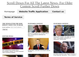 How trendingdailyheadlines.com looks like on a tablet such as an iPad.