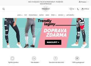 How trendly.cz looks like on a tablet such as an iPad.