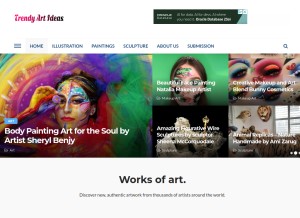 How trendyartideas.com looks like on a tablet such as an iPad.