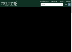 How trentu.ca looks like on a tablet such as an iPad.
