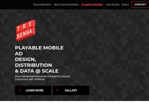 How tresensa.com looks like on a tablet such as an iPad.