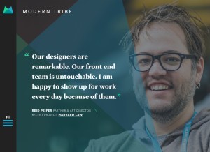 How tri.be looks like on a tablet such as an iPad.