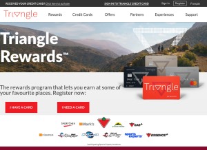 How triangle.com looks like on a tablet such as an iPad.