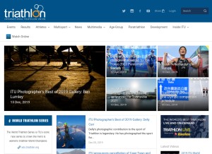How triathlon.org looks like on a tablet such as an iPad.