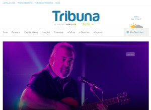 How tribunasalamanca.com looks like on a tablet such as an iPad.