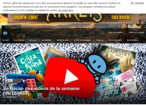 How trictrac.net looks like on a tablet such as an iPad.
