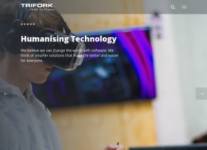 How trifork.com looks like on a tablet such as an iPad.