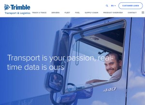 How trimbletl.com looks like on a tablet such as an iPad.