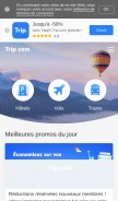 How trip.com looks like on a mobile device such as an iPhone.