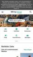 How tripadvisor.at looks like on a mobile device such as an iPhone.