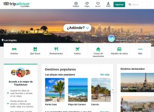 How tripadvisor.co looks like on a tablet such as an iPad.