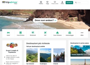 How tripadvisor.it looks like on a tablet such as an iPad.