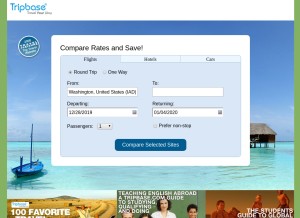 How tripbase.com looks like on a tablet such as an iPad.